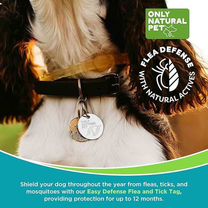 Only Natural Pet EasyDefense Tag – Lightweight, Water-Resistant Collar Attachment for Dogs & Cats – Year-Round Wearable Comfort Accessory | Non-Chemical & Durable Design