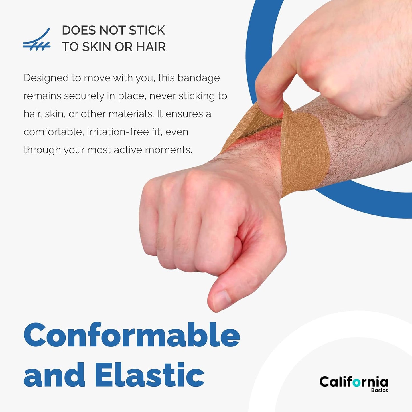 12 Pack Self-Adhesive Bandage Wrap - 2 Inches x 5 Yards - Elastic Self Adherent Cohesive Wrap Bandage - Breathable Athletic Tape for Wrists, Knee, and Ankle - First Aid Sports Wrap - Brown