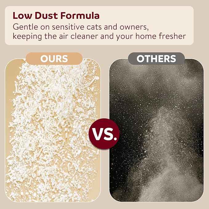 Premium Cassava & Tofu Cat Litter - Natural Ingredients, Quick Clumping, Long-Lasting Odor Control, Easy Scooping, Unscented, Dust-Free, Lightweight Pellets for Cats & Kittens