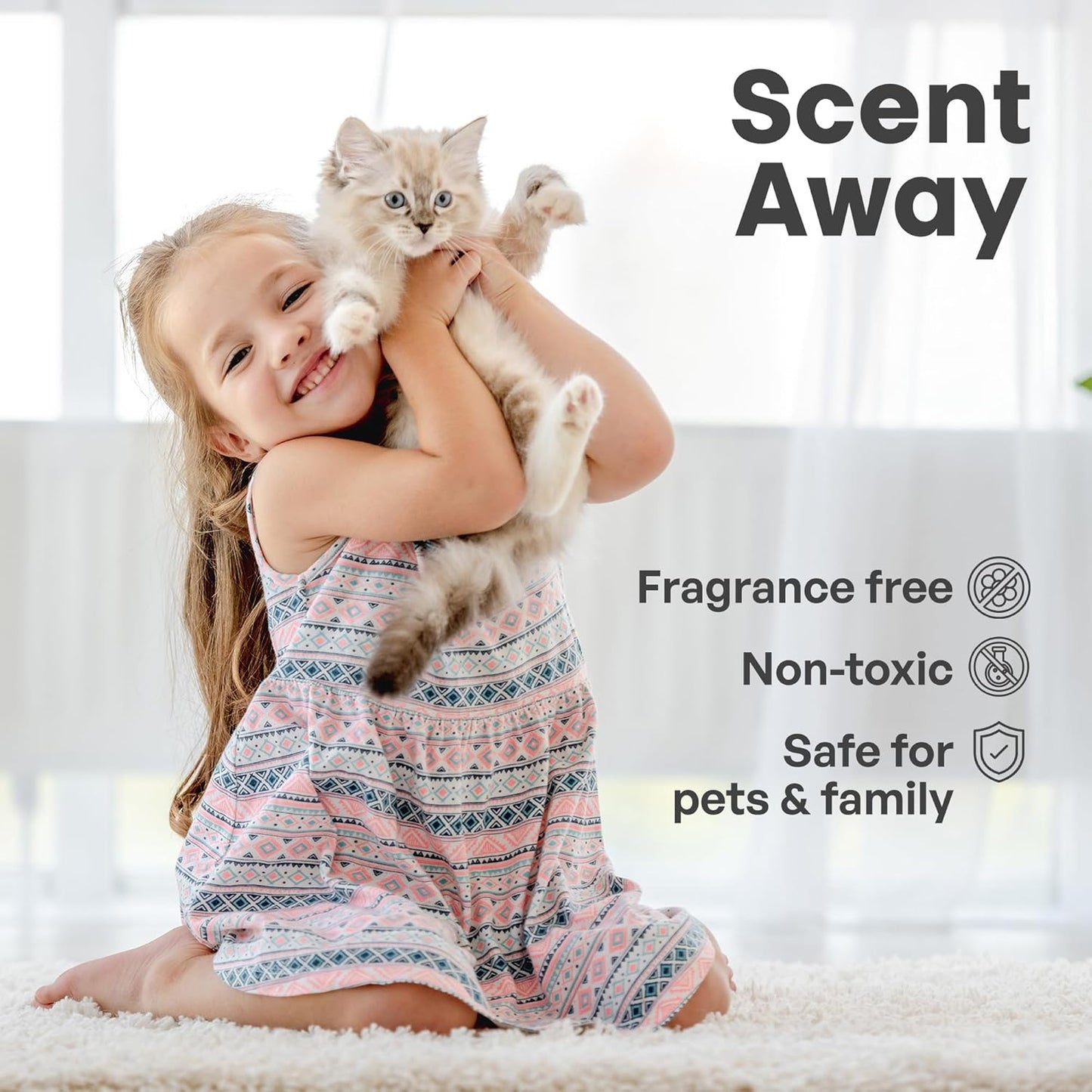 Cat Litter Deodorizer | Litter Box Odor Eliminator | Fragrance-Free with Active Carbon | Eliminates Cat Odors and Smells to Keep Your Home Fresh and Clean (Pack of 1)