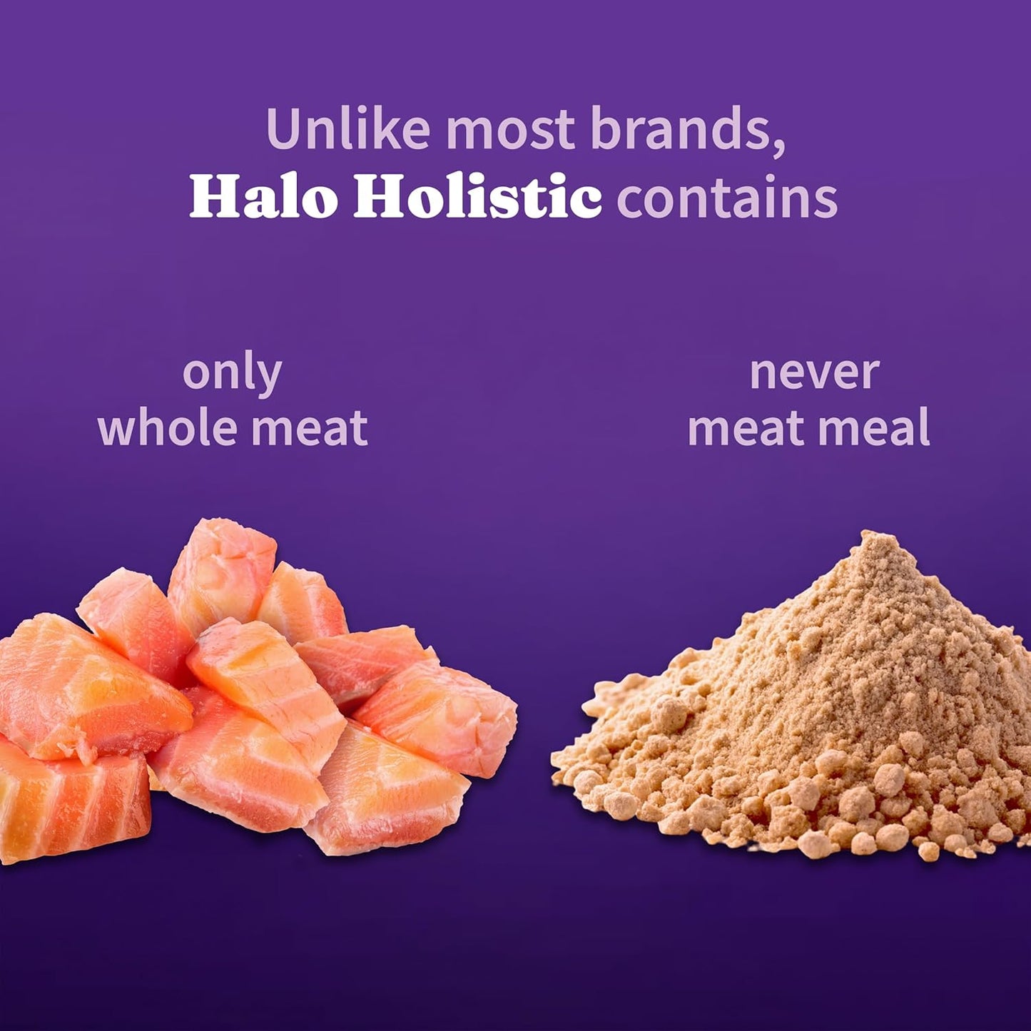 Halo Holistic Cat Food Wild Caught Salmon & Whitefish Formula, Healthy Grains Dry Cat Food, Complete Digestive Health, Kibble for Adult Cats, 3 lb Bag