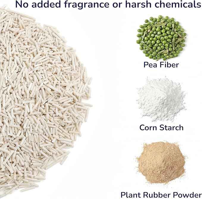 CLR3008A Ultra Absorbent Fast Clumping, Flushable, Natural Ingredient, Odor Control, Low Dust and Low Tracking Tofu Cat Litter, 8 lbs