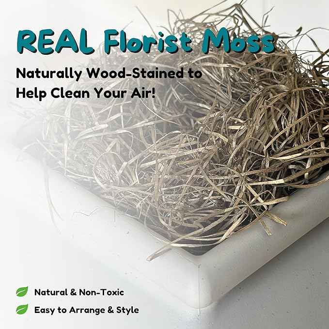 Good Pet Stuff Hidden Litter Box Planter, Decorative Cat Litter Enclosure with Carbon Filter, Artificial Plant, Easy Clean, Indoor Design, Courtyard Square Style, Base Kit, Stone Gray