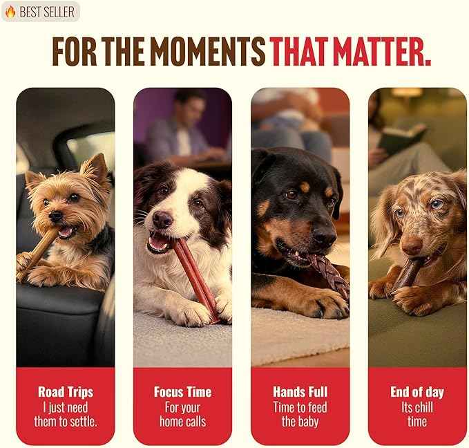 Natural Farm Peanut Butter Flavor Collagen Sticks for Dogs (6 Inch, 15 Pack), Long-Lasting Beef Collagen Sticks, Rawhide Alternative Chews with Chondroitin & Glucosamine, Low-Fat Dental Treats
