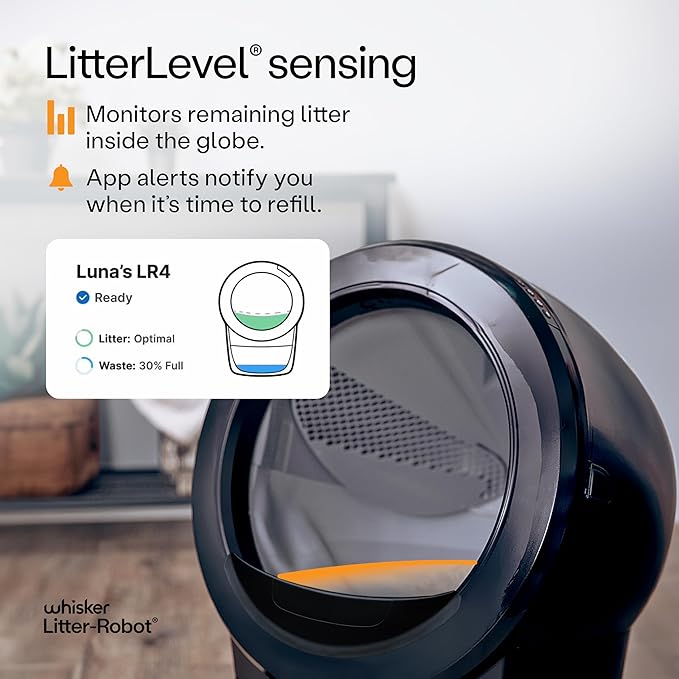 Litter-Robot 4 Supply Bundle by Whisker, Black - Automatic, Self-Cleaning Cat Litter Box, Includes Litter-Robot 4, 3 OdorTrap Refills, 10 Liners, 30 Cleaner Wipes, & 2 Carbon Filters