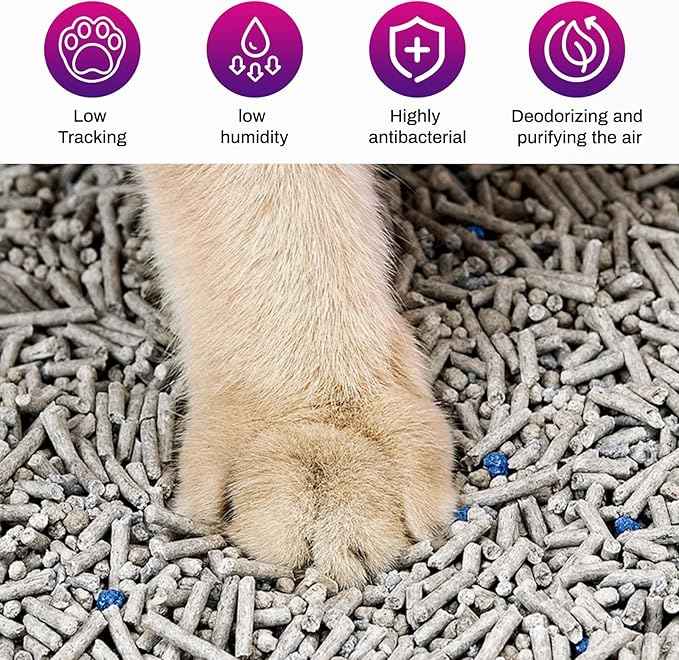 Ducksky Tofu Cat Litter Fast Clumping 5in1, Natural Plant-Based flushable Lightweight tofu Litter for Kitty, Effective Odor Control,unscented pellets, 99% Dust- Free,Low Tracking,(6.6LB x 1 Pack)