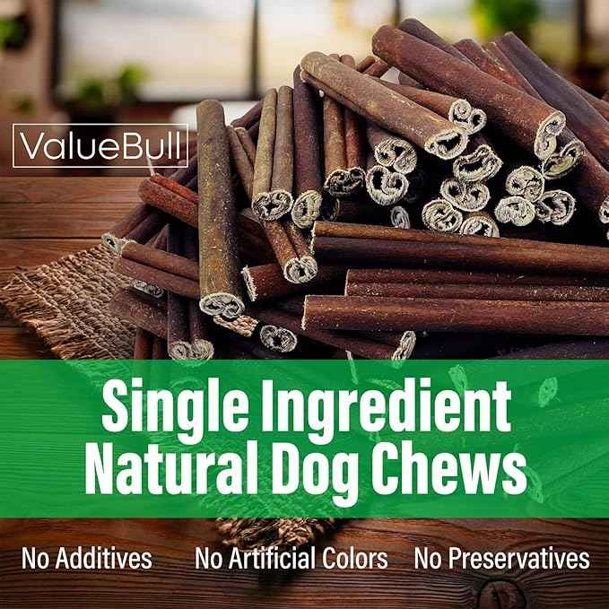 ValueBull Collagen Sticks for Dogs, 6 Inch Jumbo Chews, Natural Long-Lasting Dog Treats, 100 Count Bulk Pack - Supports Joints, Skin & Coat with Chondroitin & Glucosamine