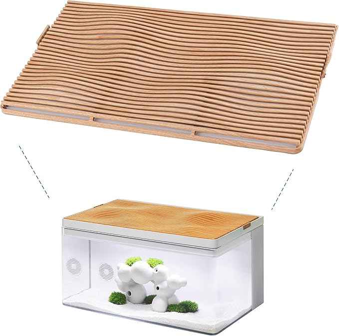 Cedar Wood Grain Top Lid for Clairnara Harmony Aquatic Tank
