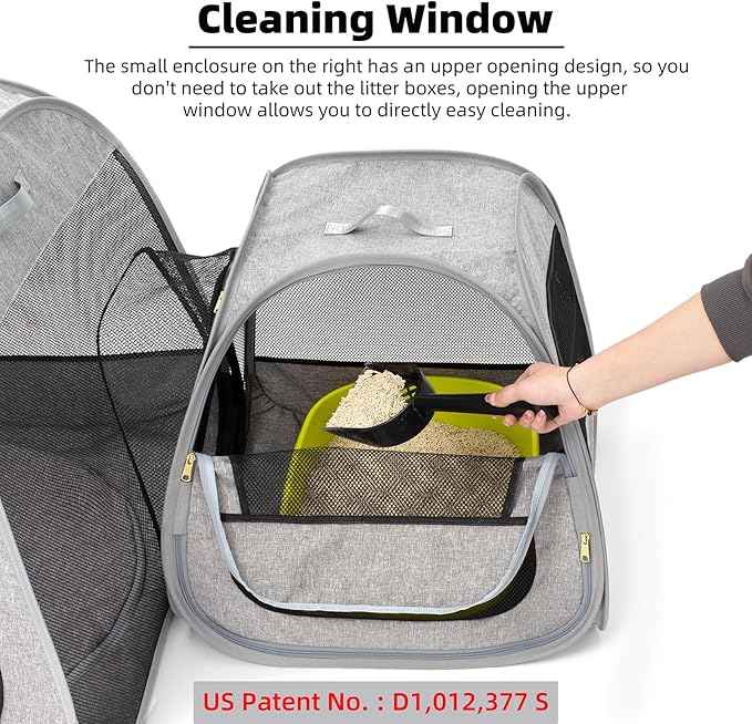 Tenrai Portable Cat Playpen, Trapezoidal Design for Better Standing, Foldable Pet Tent for Indoor and Outdoor Use of Kitten and Puppy, Dog Play Enclosure, Cat Houses & Condos