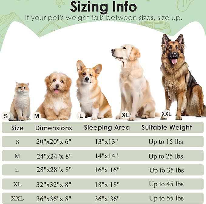 Extra Large Dog Beds, 36 Inch Human Dog Anxiety Relief Comfort Bed, Indestructible & Chew Proof Pet Beds (Green)