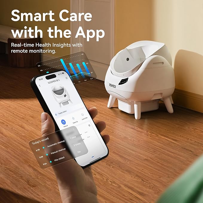 CATLINK Self Cleaning Cat Litter Box, Open Top Automatic Litter Box, Safe Anti-Pinch, AI Waste Analysis Health Monitor for Multi-Cat Recognition, 5G WiFi App Control, Odor Free, Open-X