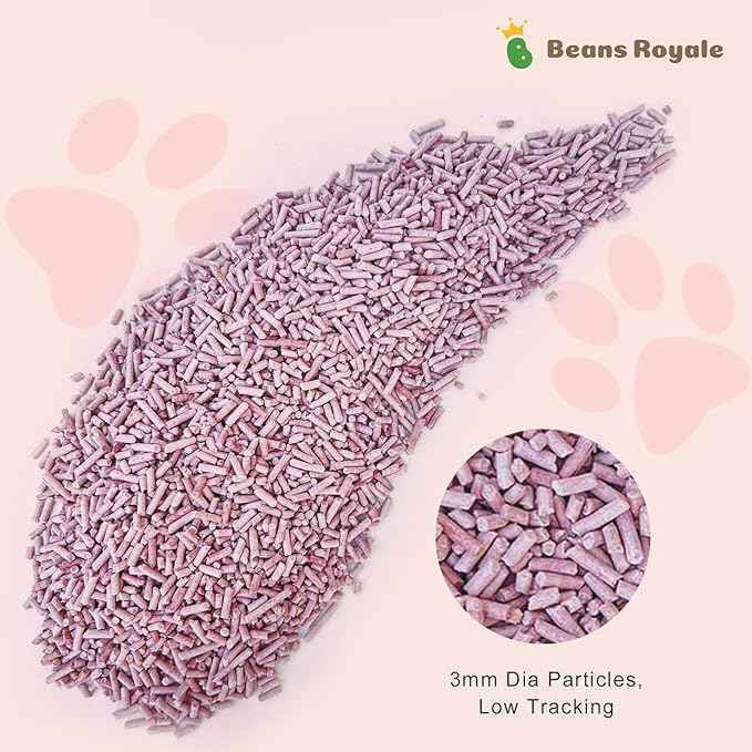 2pcs Pack (6L x 2) Tofu Cat Litter, Clumping Kitty Litter, Flushable,Pea Fiber,Dust Free, Odor Control, Low Tracking, Lightweight (Lavender)