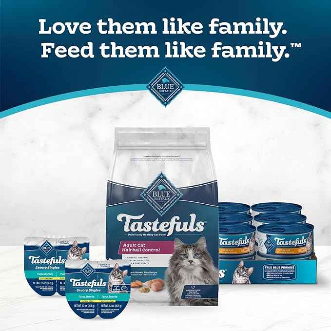 Blue Buffalo Tastefuls Adult Hairball Care Dry Cat Food, Made in the USA with Natural Ingredients, Chicken & Brown Rice Recipe, 3-lb. Resealable Bag