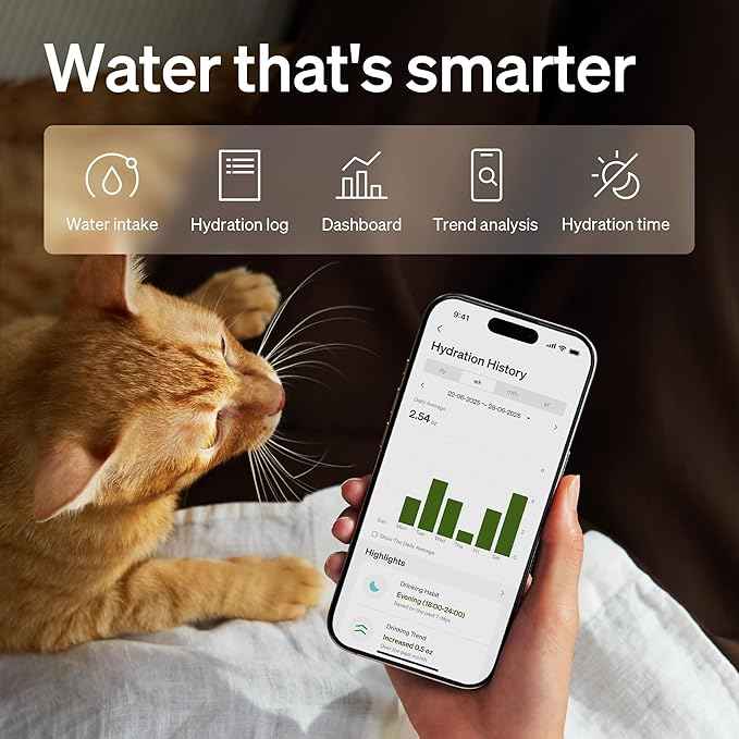 PETLIBRO Upgrade Cat Water Fountain Stainless Steel Tray, Dockstream 2 Cat Fountain Indoor, 3L/101oz Auto Cat Fountains for Drinking, App Monitoring Pet Water Fountain Dog, 5G WiFi Cat Water Dispenser