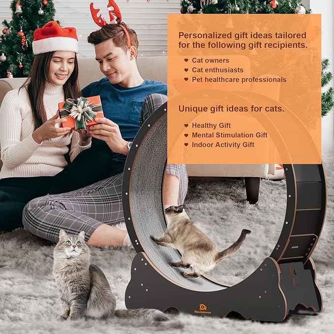 Cat Wheel, 48" XL Large Cats Exercise Running Wheel, Cat Treadmill for Indoor Cats