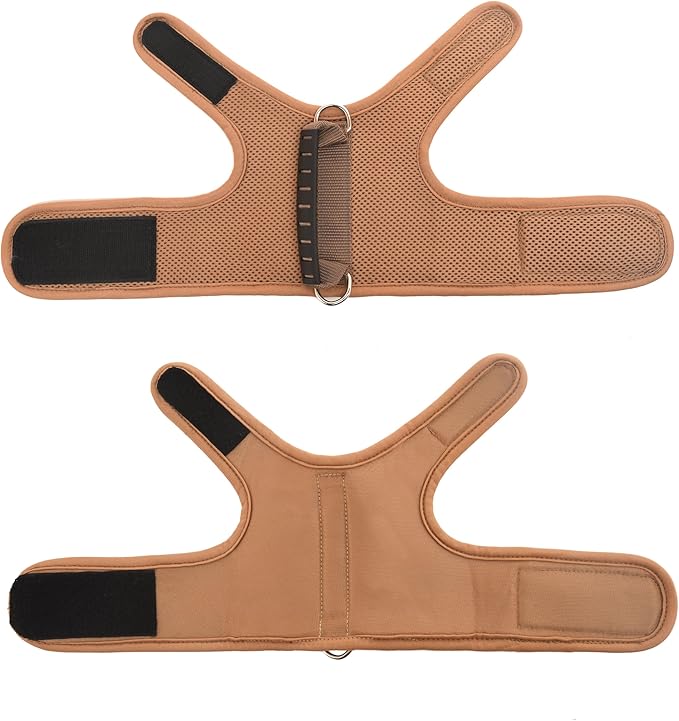 Kitty Harness and Leash for Walking Escape Proof Breathable Mesh Fabric, Solid Brown, Small, Adjustable Cat Walking Jackets with Handle, Padded Stylish Cat Vest
