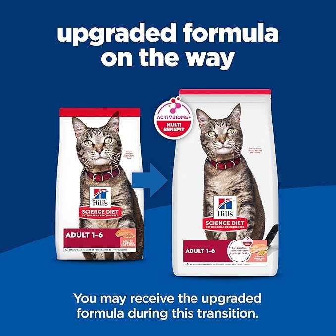 Hill's Science Diet Adult 1-6 Dry Cat Food, Salmon & Brown Rice, 15 lb. Bag