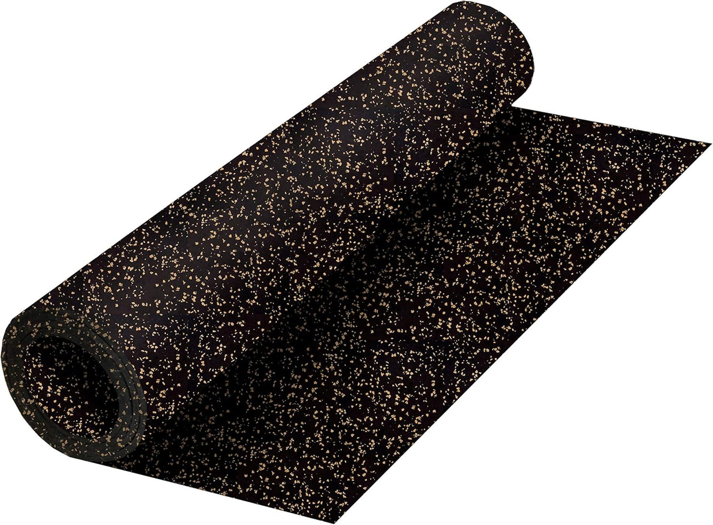 Playsafer Genaflex Rubber Gym Floor Mat - Heavy Duty Commercial Protective Gym Flooring Roll, 8mm Thick (4' X 20', 10% Tan)