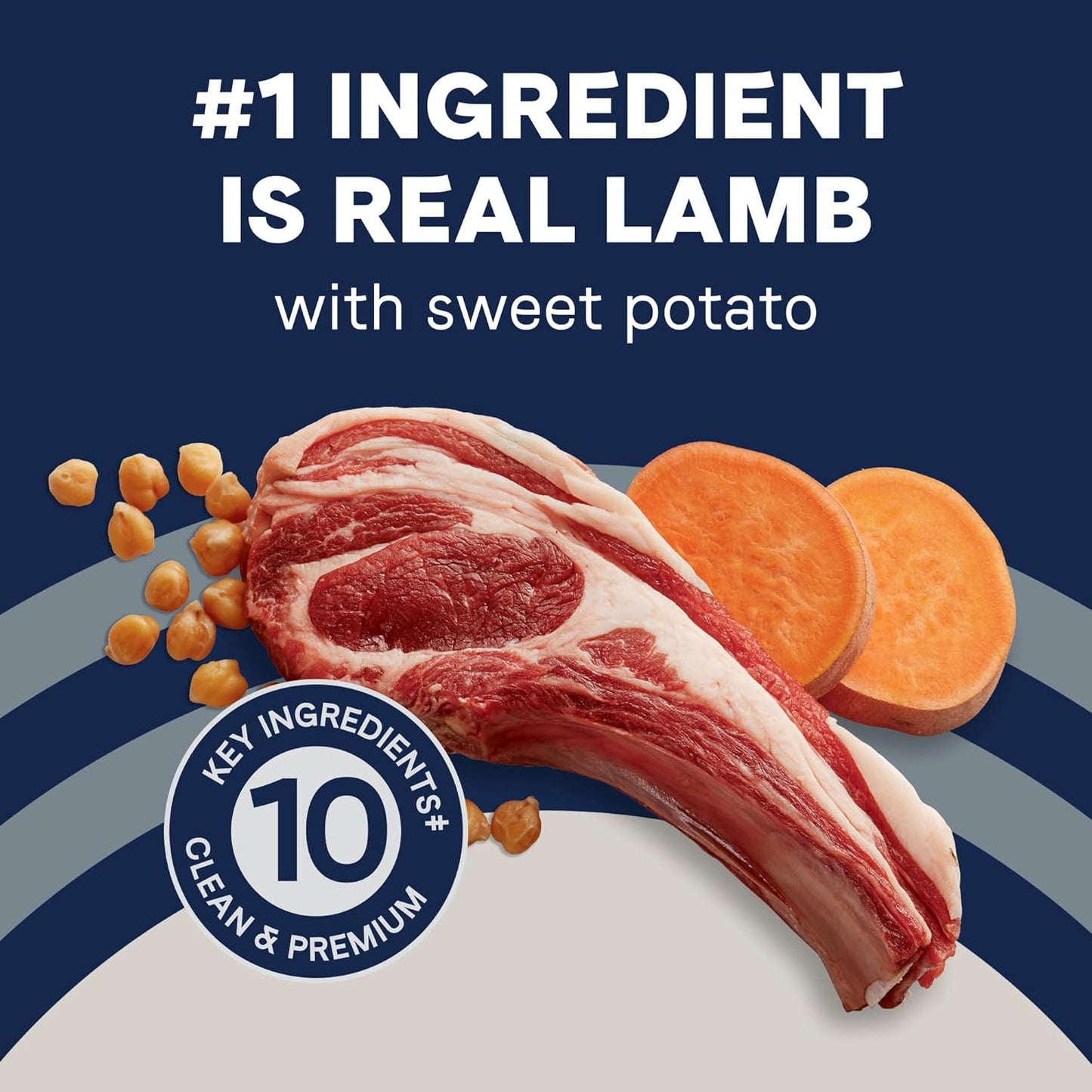 Canidae Pure Limited Ingredient Premium Adult Dry Dog Food, Real Lamb & Sweet Potato Recipe, 4 lbs, Grain Free