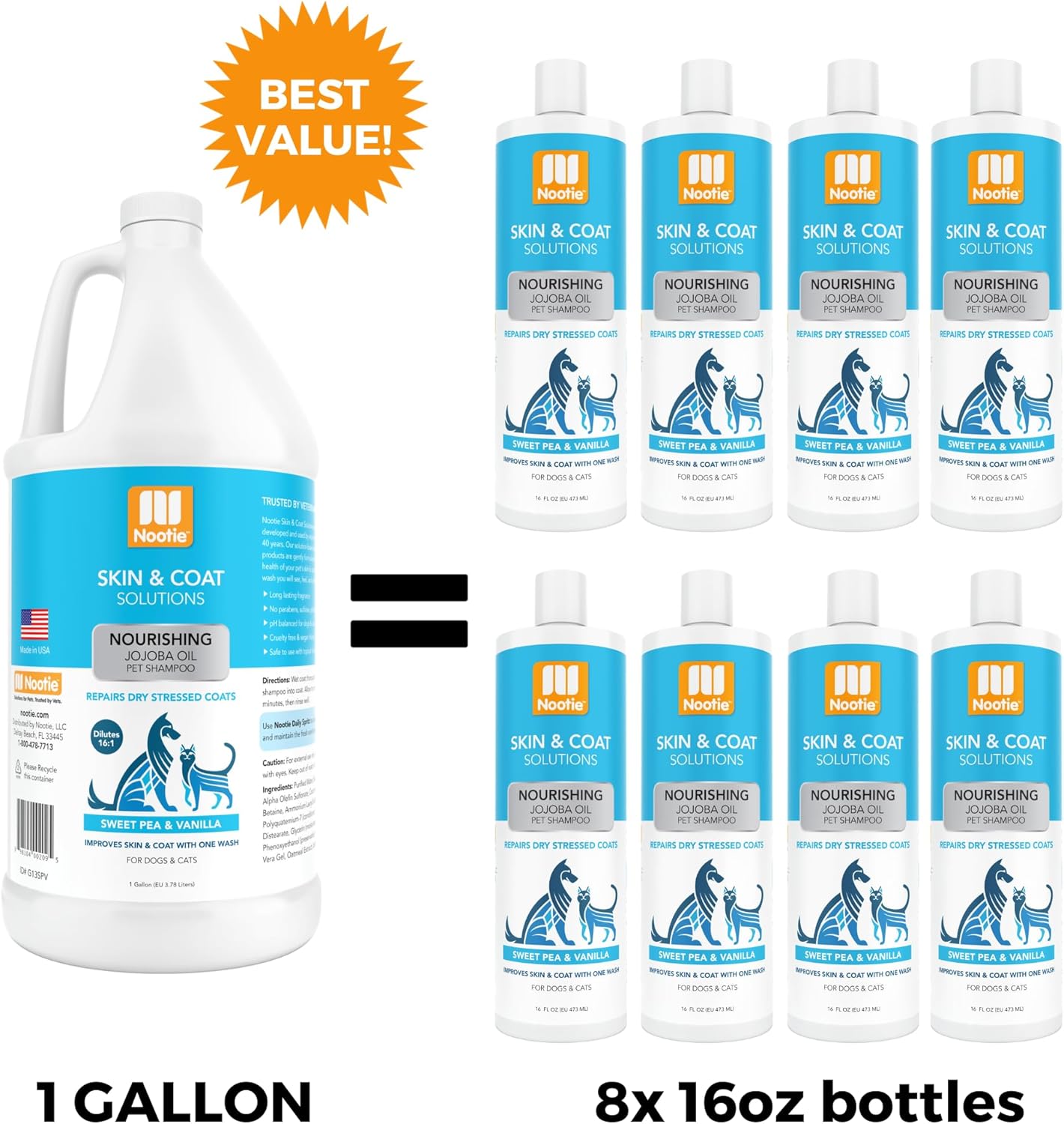 Nootie Sweet Pea and Vanilla Shampoo Gallon