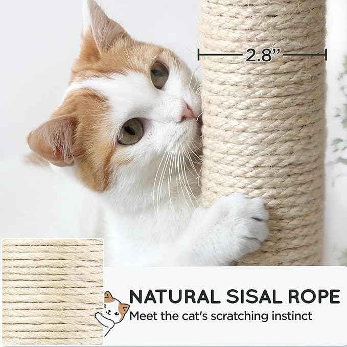 Yaheetech Cat Tree Cat Tower, 63in Multi-Level Pet Furniture for Indoor Kitten w/Sisal-Covered Scratching Posts & Condo, Activity Center for Kitty, Black