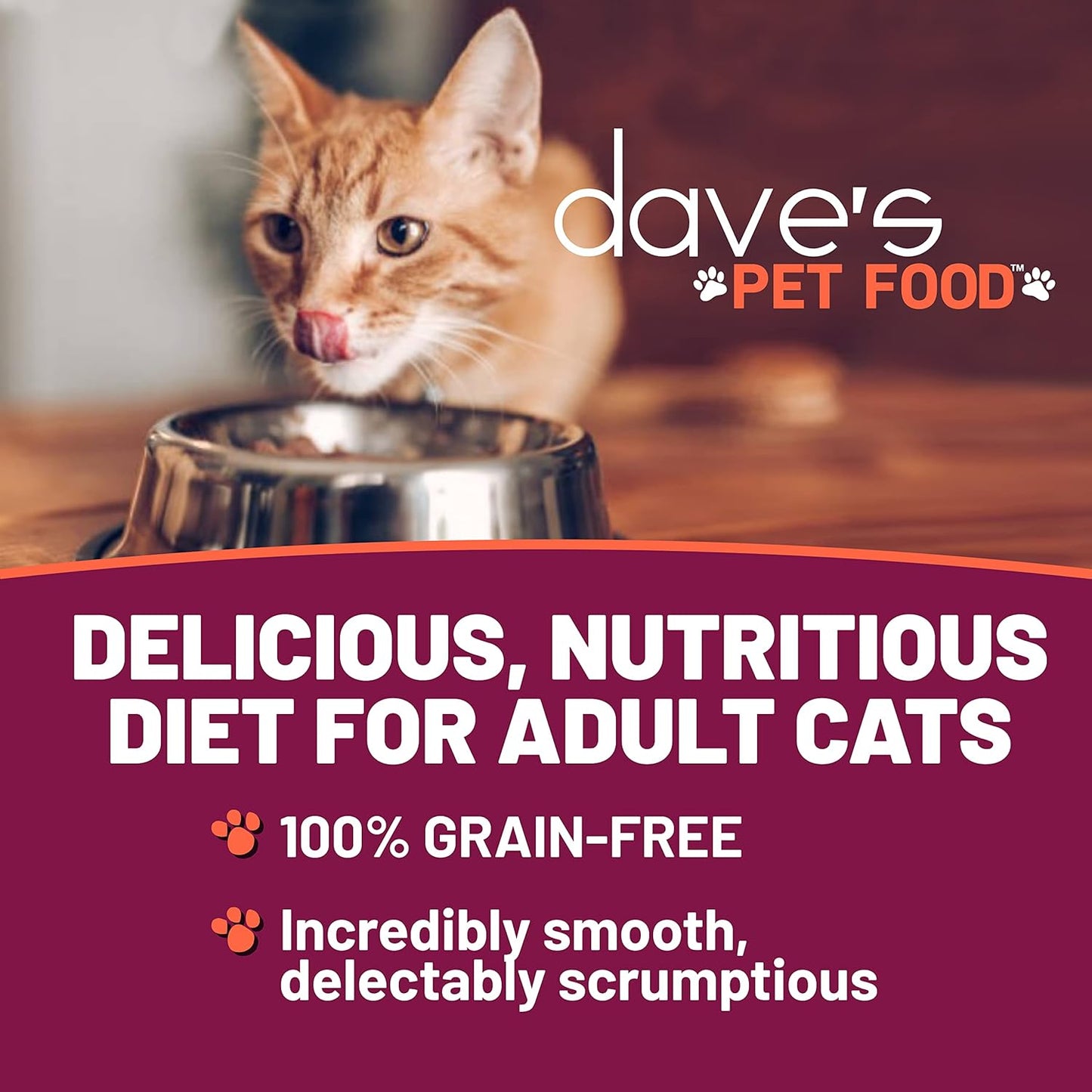 Dave's Pet Food Grain Free Wet Cat Food Gravy (Turkey & Giblets Dinner in Gravy), Made in USA Naturally Healthy Canned, Added Vitamins & Minerals, 5.5 oz Cans (24 Pack)