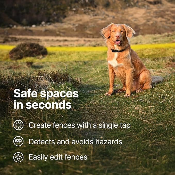 Halo Collar 5 Wireless Dog Fence & GPS Dog Collar, Keep Your Dog Safely Contained Outdoors with App-Controlled Boundaries and Real-Time Tracking, One Size, Orchid