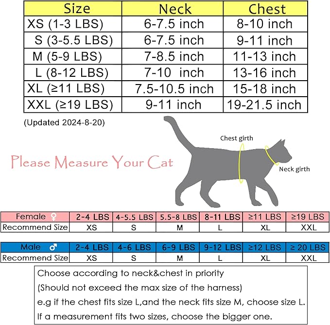 Cat Harness and Leash for Walking Escape Proof Breathable Mesh Fabric, Solid Pink, Large, Adjustable Cat Walking Jackets with Handle, Padded Stylish Cat Vest