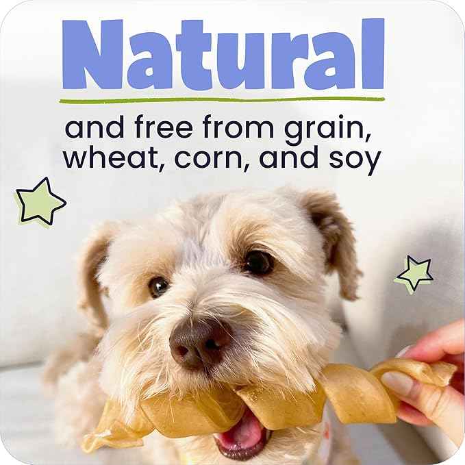 Pawstruck Natural Large 10-13” Beef Collagen Braids for Dogs – Long-Lasting Rawhide & Bully Stick Alternative, with Chondroitin & Glucosamine – 3 Pack