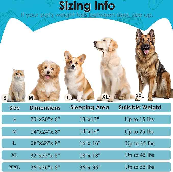28in Large Dog Bed, Medium Size Dog and Cats, Calming Donut Bed for Puppy and Kitten, Washable Round Fluffy Pet Bed (Light Blue)