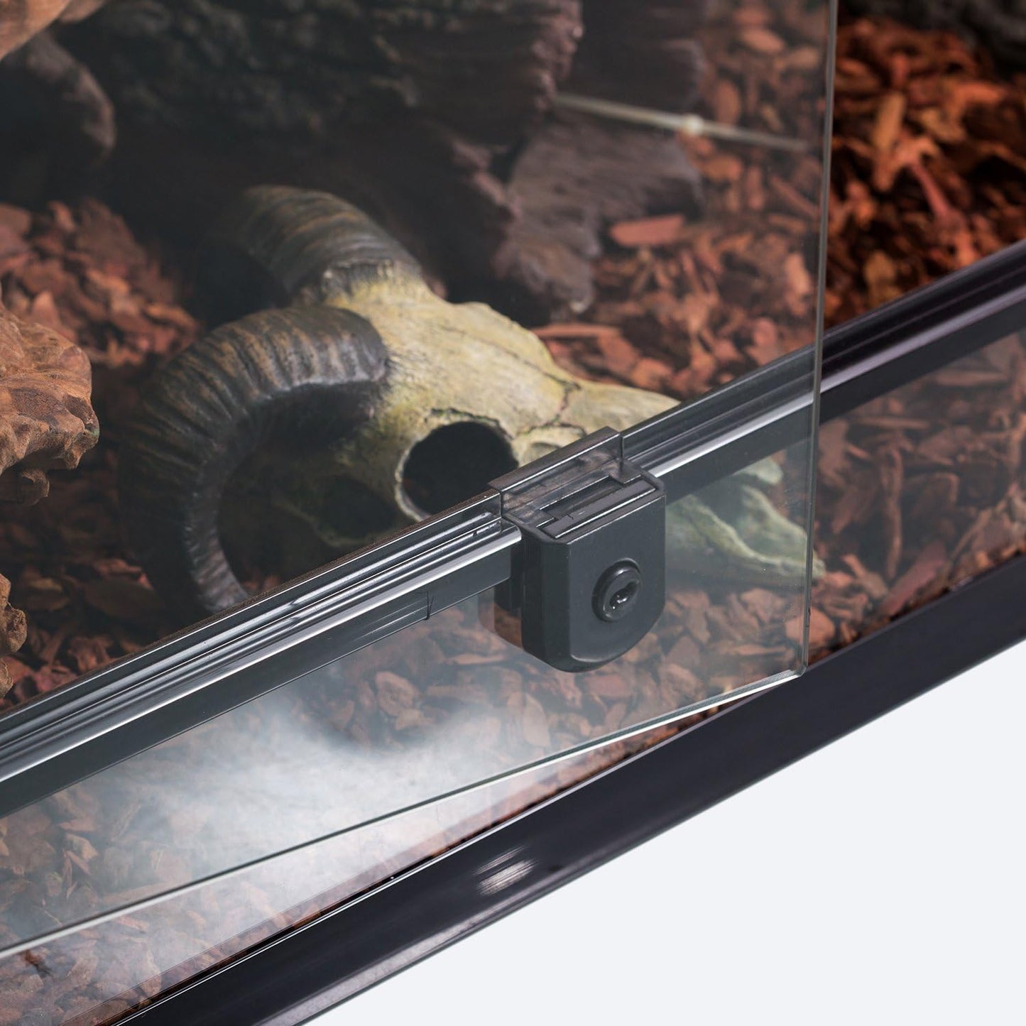REPTI ZOO 50 Gallon Reptile Glass Terrarium Tank Double Hinge Door with Screen Ventilation Large Reptile Terrarium 36" x 18" x 18"(Knock-Down) - FurryFun