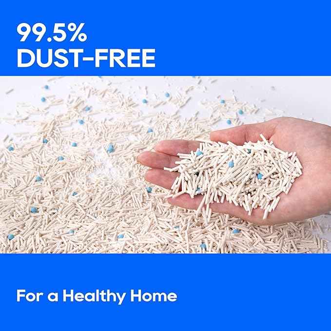 HoneyCare Cassava Tofu Mixed Cat Litter I Quick Clumping, Odor Control, Plant-Based Natural Ingredients, Non-Stick, Low Tracking, & Low Dust, 6 Lbs