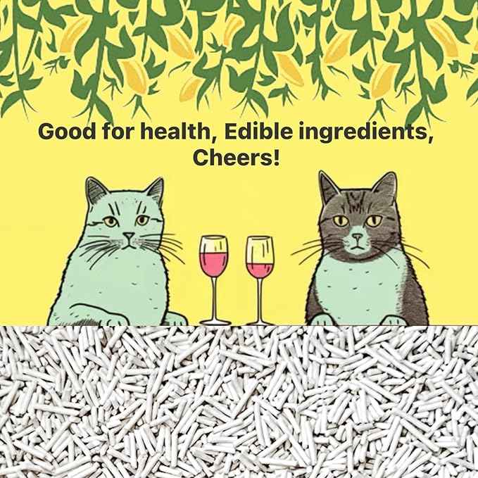 2pcs Pack (6L x 2) Tofu Cat Litter, Biodegradable, Clumping Kitty Litter, Flushable,Pea Fiber,Dust Free, Odor Control, Low Tracking, Lightweight