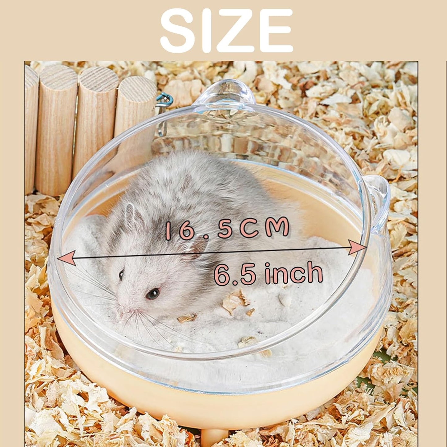 Meow&Woof Hamster Sand Bath Container, Large Sandbox Toilet Gerbil Batheoom, Tiny Chinchilla Dust Bathtub Sand Bath Box for Hamster Cage Accessories 6.5 Inch-Light Green