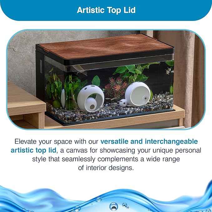 Cherry Wood Grain Top Lid for Clairnara Harmony Aquatic Tank