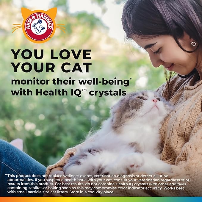 ARM & Hammer Health IQ Cat Litter Additive, with Color Changing Health Indicators, Works with Most Litter, 10 oz
