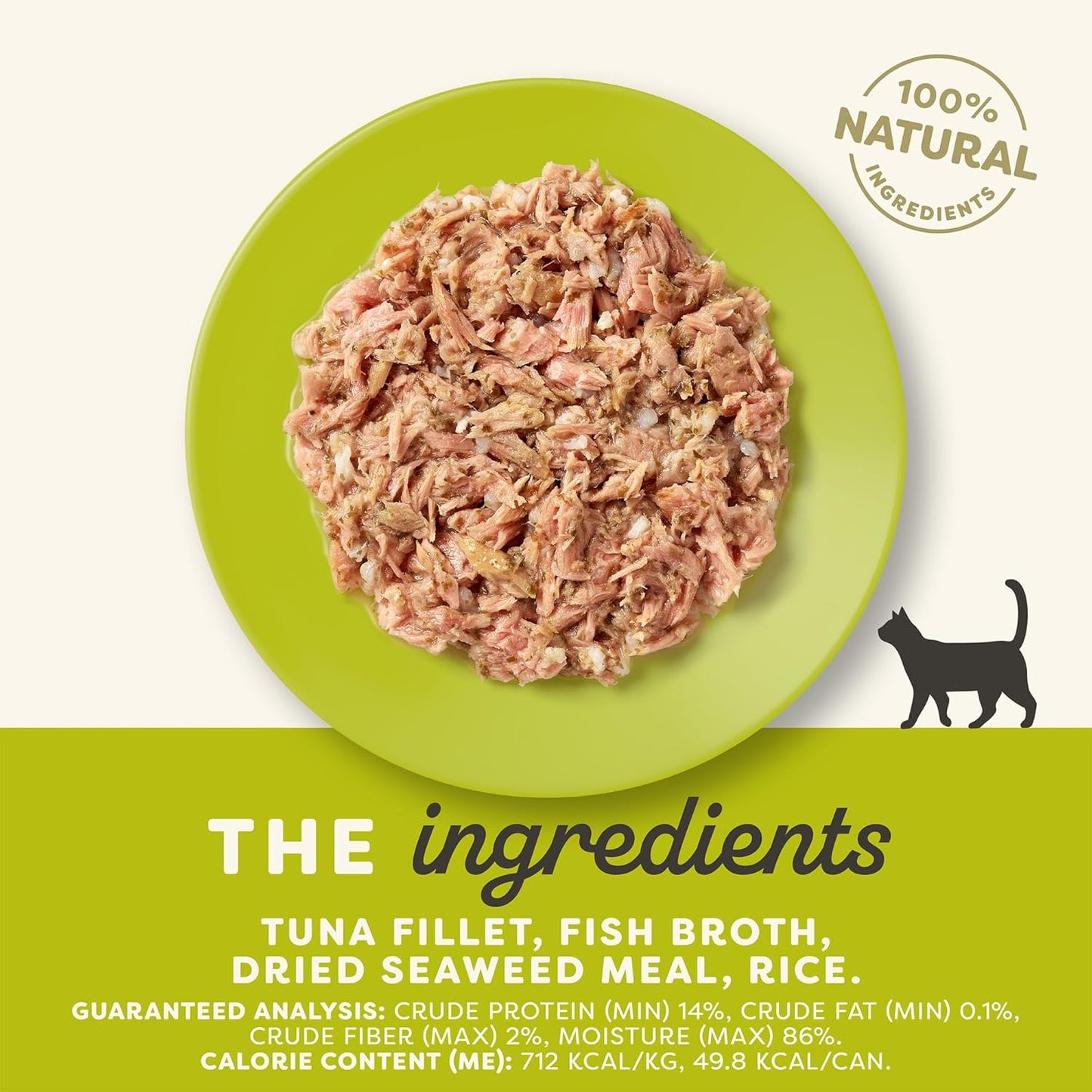 Applaws Natural Wet Cat Food, 24 Count, Limited Ingredient Canned Wet Cat Food, Tuna with Seaweed in Broth, 2.47oz Cans