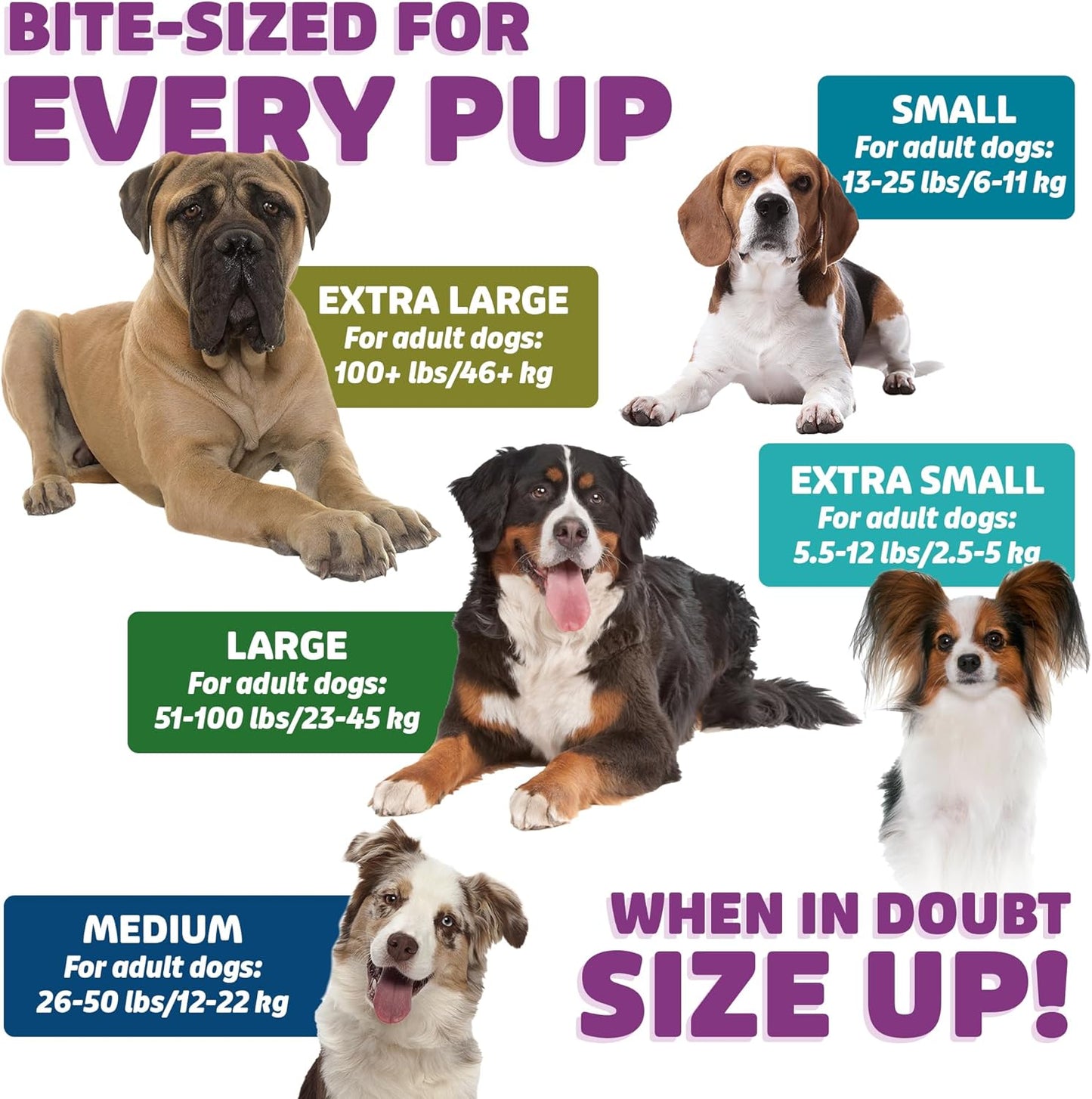 Dog Dental Treats – Vet VOHC Approved – Delicious Chicken Protein – Removes Tartar with Cleaning Comb Shape – Dental Dog Treats for Extra Large Dogs (12oz, 6 Count)