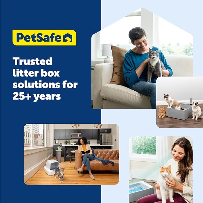 PetSafe ScoopFree SmartSpin Self-Cleaning Cat Litter Box - Advanced Odor Control Technology, App Controlled with Health Monitoring