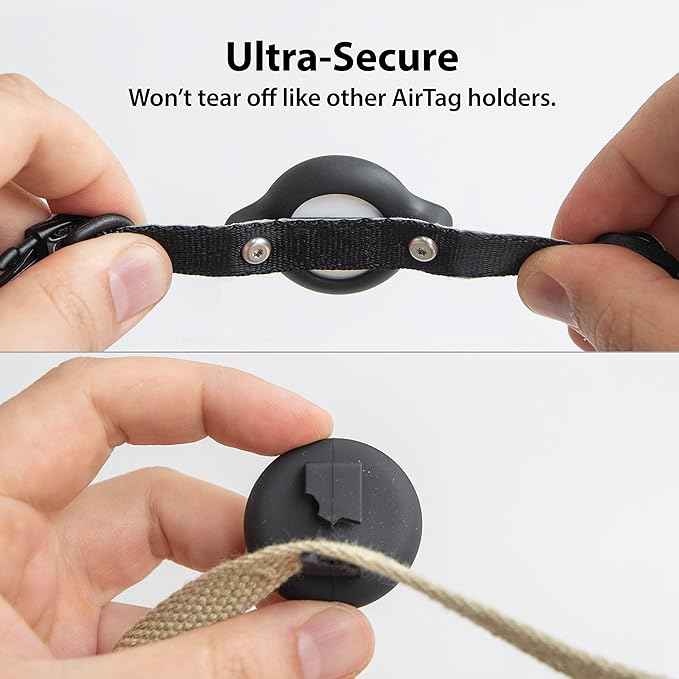AirTag Cat Collar Mount - TagVault™ - The Secure & Compact AirTag Holder for Cats | Doesn't Dangle, for Small Dogs Too | Elevation Lab (4 Pack)