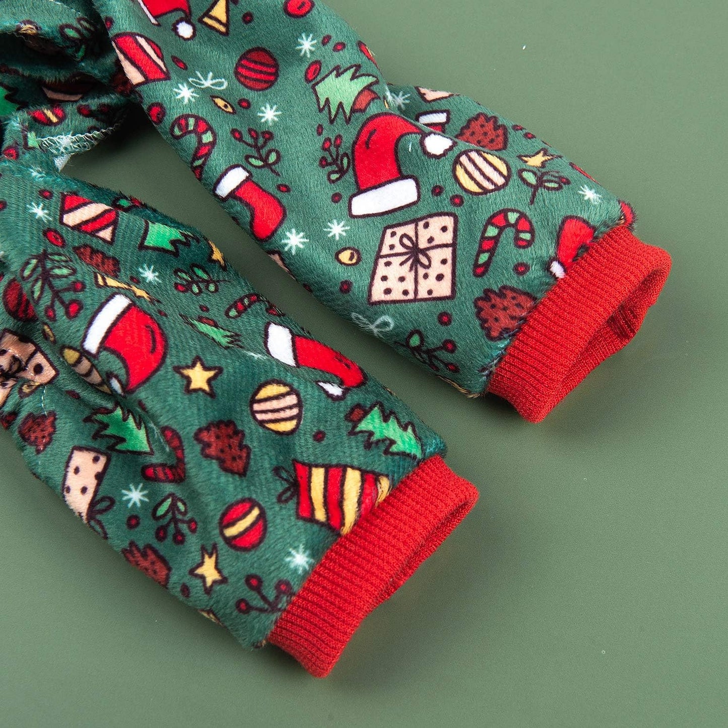 CuteBone Dog Christmas Pajamas Puppy Onesies Small Dogs Soft Pjs Coat Cat Apparel Comfy Pet Clothes Outfit Doggie Bodysuit P111XL