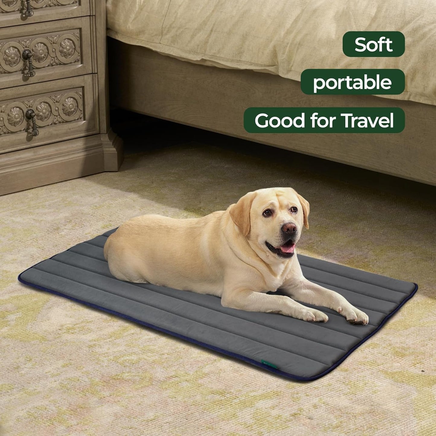 BALANCE Dog Crate Pad, Dog Foam Crate Mat Kennel Pad, Washable Water-Resistant Pet Bed Flat Dogs Cage Mat for XX-Large Dogs