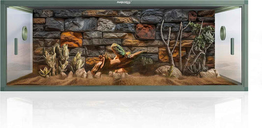 85 Gallon Reptile Tank, Front Opening Snake Tank for Easy Maintenance, Reptile Enclosure with Top Screen Ventilation 48''x24''x18''