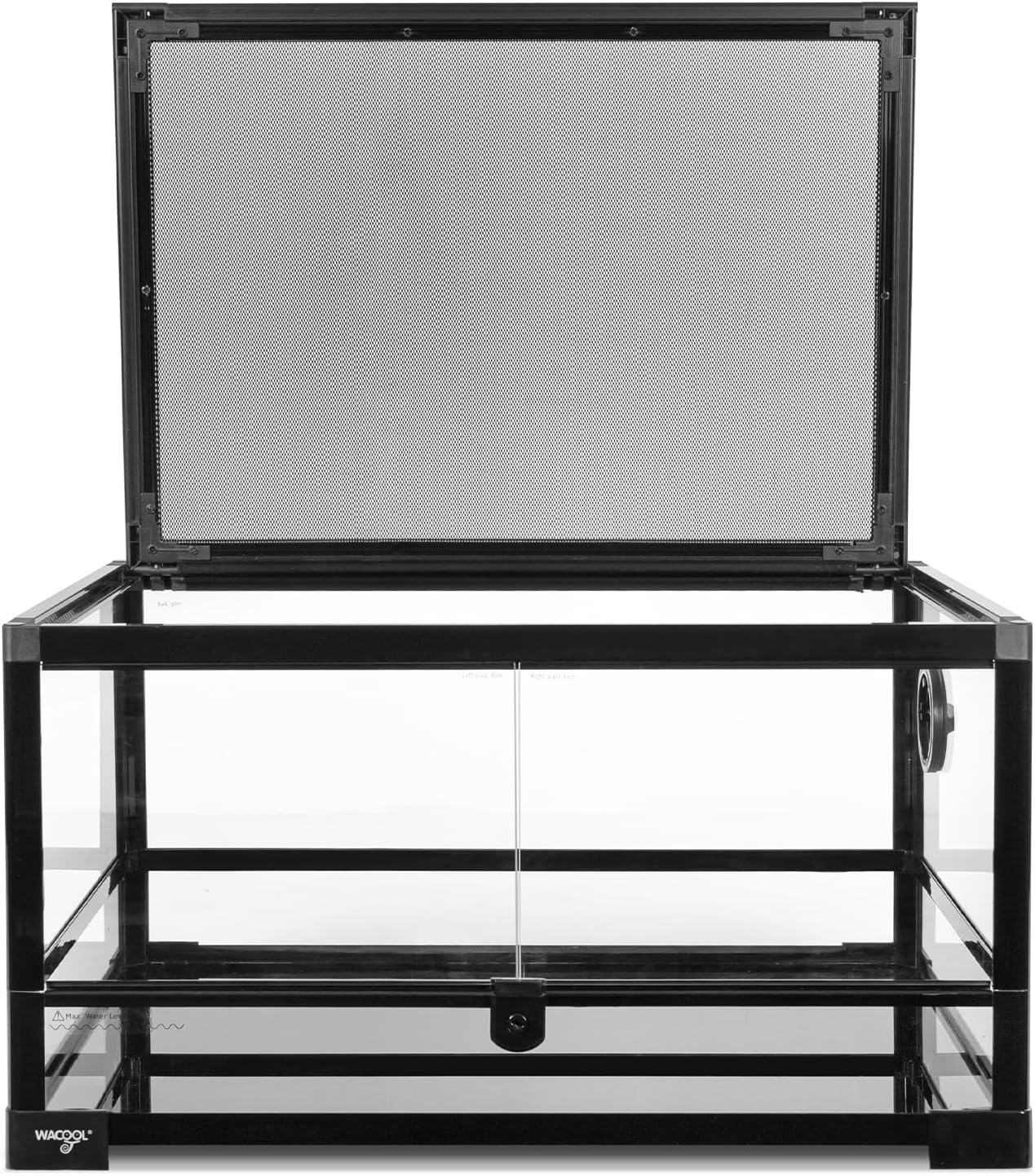 Reptile Tank 20 Gallon, 360°Full Vision Glass Reptile Terrarium 24" x 18" x 12", 24 in Wide Front Opening Reptile Tank for Desert and Tropical Reptiles Gecko Bearded Dragon Snake Hermit Crab - FurryFun