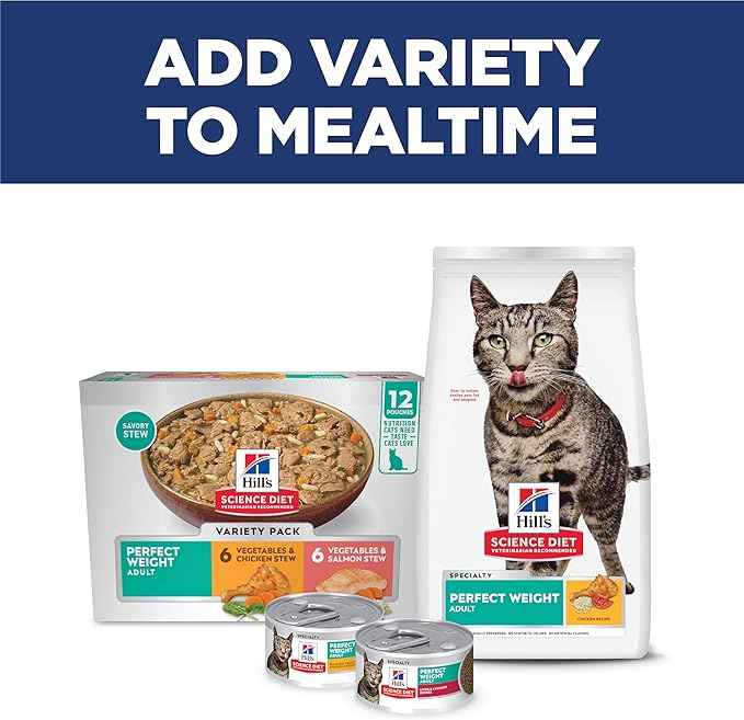 Hill's Science Diet Adult Perfect Weight Dry Cat Food, Chicken, 3 lb. Bag