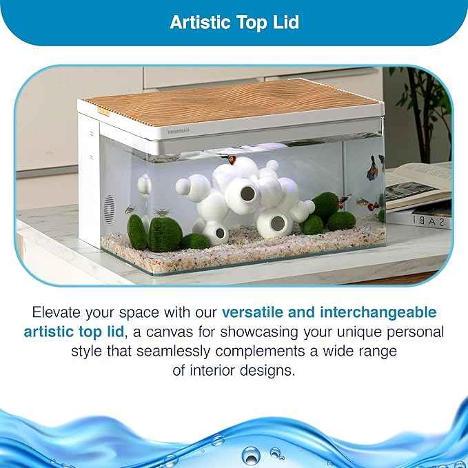Cedar Wood Grain Top Lid for Clairnara Harmony Aquatic Tank