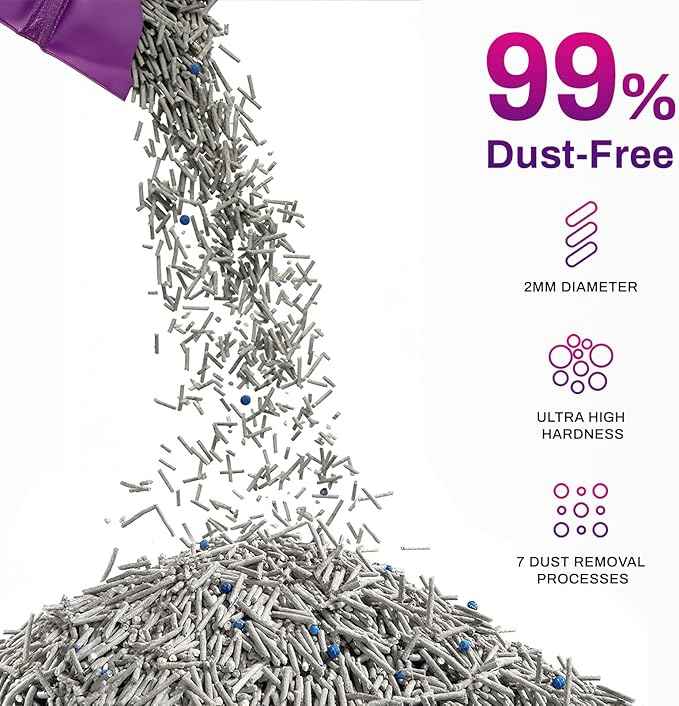 Ducksky Tofu Cat Litter Fast Clumping 5in1, Natural Plant-Based flushable Lightweight tofu Litter for Kitty, Effective Odor Control,unscented pellets, 99% Dust- Free,Low Tracking,(6.6LB x 2 Pack)