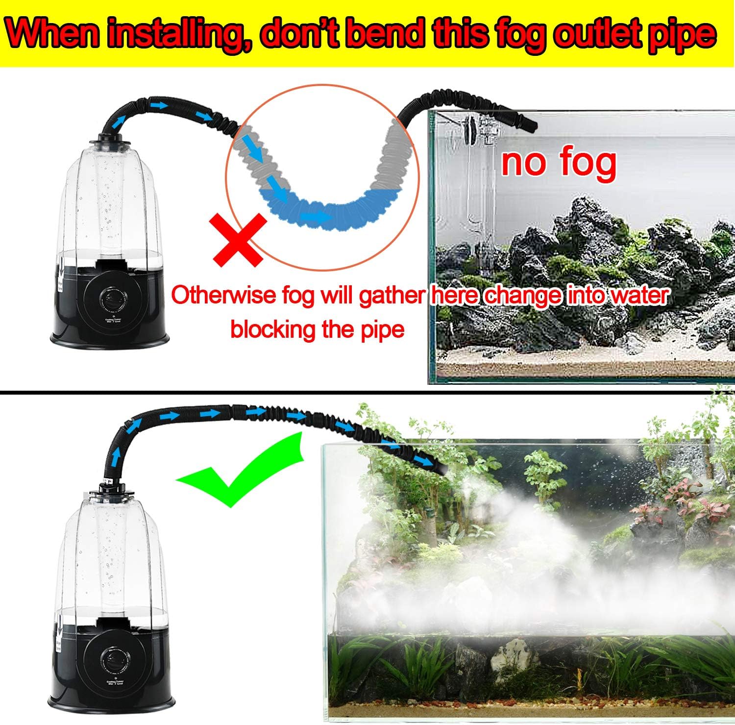 Coospider 3.8L Reptile Fogger Mister, Quiet Reptile Humidifier for Reptiles Tank, Terrarium Humidifiers with Extended Tube, Automatic Reptile Misting System for Reptiles Amphibians Herps Vivarium - FurryFun