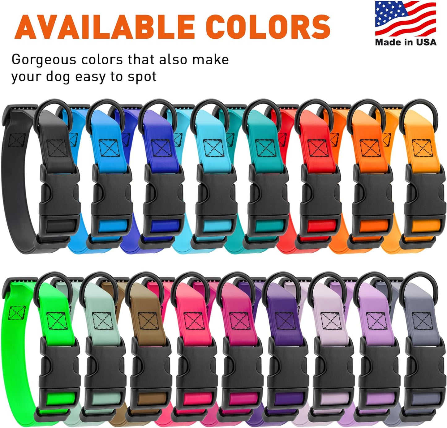 Dogline Biothane Waterproof Dog Collar with Quick Release Buckle Strong Coated Nylon Webbing with Odor- Proof for Easy Care Easy to Clean Fits Small Medium Large Dogs, Amethyst Purple 5/8" W 9-14" L