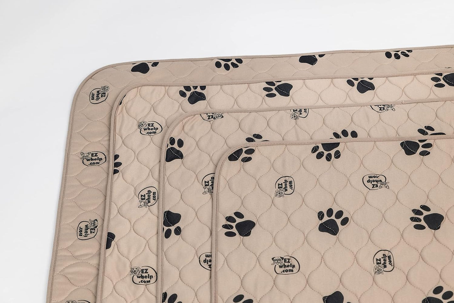 EZwhelp Reusable Dog Pee Pads, Washable Waterproof Mats for Potty Training or Whelping Pads, Puppy Pad with Rounded Corners, 36x48 Inch, 2 Pack